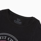 Футболка для девочки, цвет чёрный, рост 122см - фото 24648167