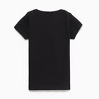 Футболка для девочки, цвет чёрный, рост 122см - фото 24648169