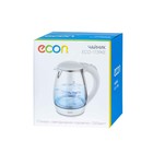 Чайник электрический Econ ECO-1739KE, 2200Вт, стекло, 1,7 л, цвет белый - фото 51340785 Чайник электрический Econ ECO-1739KE, 2200Вт, стекло, 1,7 л, цвет белый - фото 51340785