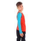 Лонгслив для мальчика, цвет петрол/красный, рост 140 см - фото 22318628