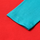 Лонгслив для мальчика, цвет петрол/красный, рост 140 см - фото 22318633