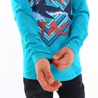 Лонгслив для мальчика, цвет бирюзовый, рост 152 см - Фото 4