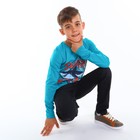 Лонгслив для мальчика, цвет бирюзовый, рост 152 см - Фото 5