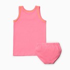Комплект (майка, трусы) для девочек, цвет розовый, рост 98 см - Фото 5
