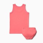 Комплект (майка, трусы) для девочек, цвет коралловый, рост 110 см - фото 24712985