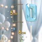 Свеча в торт на шпажке «Алмаз», цифра 0, голубая, 5 см - Фото 2