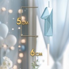 Свеча в торт на шпажке «Алмаз», цифра 1, голубая, 5 см - Фото 2