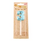 Свеча в торт на шпажке «Алмаз», цифра 3, голубая, 5 см - Фото 4