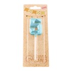 Свеча в торт на шпажке «Алмаз», цифра 5, голубая, 5 см - Фото 6