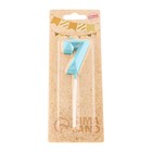 Свеча в торт на шпажке «Алмаз», цифра 7, голубая, 5 см - Фото 7