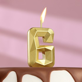 Свеча в торт на шпажке «Алмаз», цифра 
