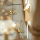 Свеча в торт на шпажке «Алмаз», цифра 1, шампань, 5×2.6 см - Фото 2