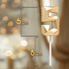 Свеча в торт на шпажке «Алмаз», цифра 5, шампань, 5×2.6 см - Фото 2