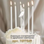 Свеча в торт на шпажке «Алмаз», цифра 1, серебряная, 5×2.6 см - Фото 3