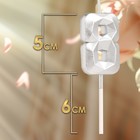 Свеча в торт на шпажке «Алмаз», цифра 8, серебряная, 5×2.6 см - Фото 2