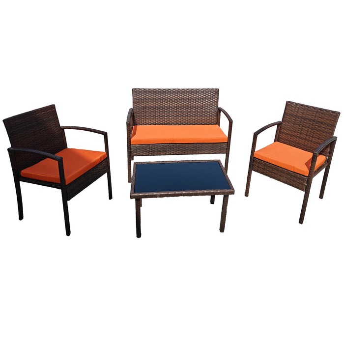 Набор садовой мебели: Стол, диван и 2 кресла