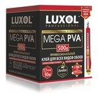 Клей обойный LUXOL Mega PVA, универсальный, для всех видов обоев, коробка, 500 г - фото 298763685