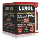 Клей обойный LUXOL Mega PVA, универсальный, для всех видов обоев, коробка, 500 г 9782522 - фото 3604476