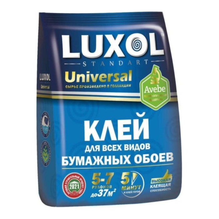 Клей обойный LUXOL, универсальный, для бумажных обоев, пакет, 180 г - Фото 1