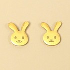 Серьги гвоздики «Зайчики» - Фото 3