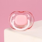 Соска - пустышка классическая, силикон, +6мес., с колпачком, цвет розовый - Фото 4