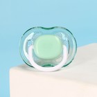 Соска - пустышка классическая, силикон, +6мес., с колпачком, цвет зеленый - Фото 4
