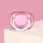 Соска - пустышка силиконовая классическая M&B, от 6 мес., с колпачком, фиолетовый - Фото 4