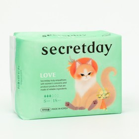 Прокладки хлопковые гигиенические Secretday Love размер S, 18 шт 9780191