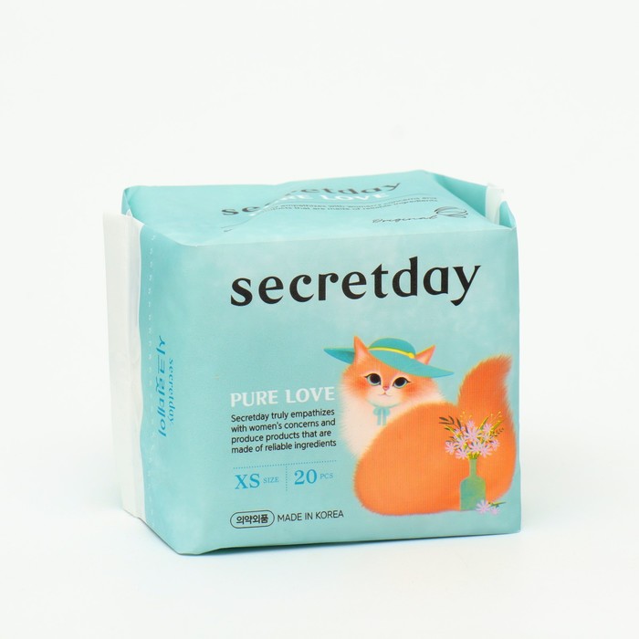 Ежедневные прокладки хлопковые Secretday Love размер XS, 20 шт - Фото 1