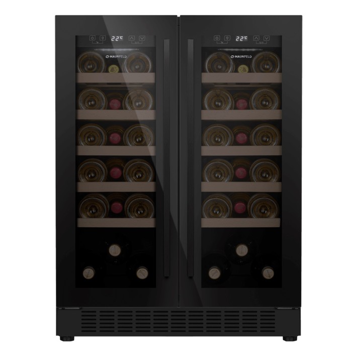 Винный шкаф встраиваемый MAUNFELD MBWC-112S40, 10 полок, 112 л, 40 бутылок - Фото 1