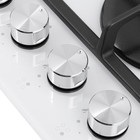 Варочная панель HOMSair HGG646WH, газовая, 4 конфорки, белый - Фото 4