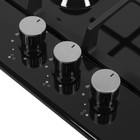 Варочная панель MAUNFELD EGHE.43.33CB/G, газовая, 3 конфорки, чёрный 9792189