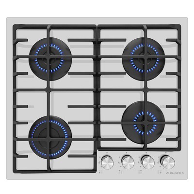 Варочная панель MAUNFELD EGHG.64.6CW/G, газовая, 4 конфорки, белый