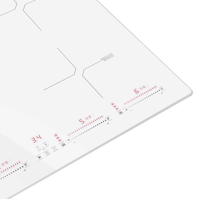 Варочная панель HOMSair HIC64SWH, индукционная, 4 конфорки, сенсор, белый