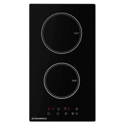 Варочная панель MAUNFELD AVI292BK, индукционная, 2 конфорки, сенсор, чёрный