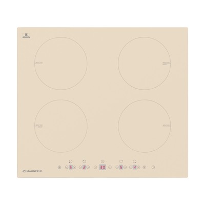 Варочная панель MAUNFELD EVI.594-BG, индукционная, 4 конфорки, сенсор, бежевый