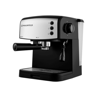 Кофемашина MAUNFELD MF-734BK, рожковая, 850 Вт, 1.5 л, серый