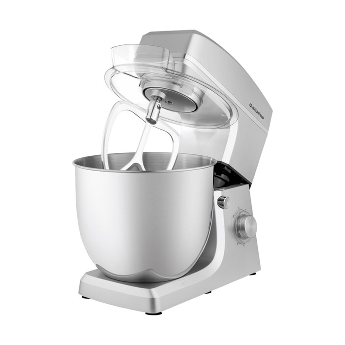 Миксер MAUNFELD MF-432S, 1500 Вт, 10 л, 6 скоростей, серебристый - Фото 1