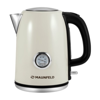 Чайник MAUNFELD MFK-624BG, металл, 1.7 л, 2200 Вт, бежевый