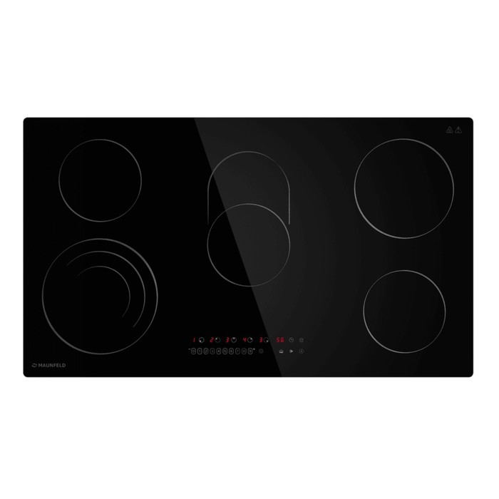 Электрическая варочная панель MAUNFELD CVCE905SMTBK, 5 конфорок, чёрный - Фото 1