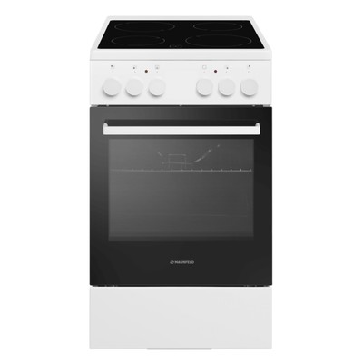 Электрическая плита MAUNFELD MEC55CW07, стеклокерамическая, 4 конфорки, 60 л, белый