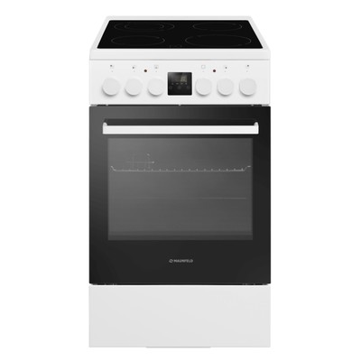 Электрическая плита MAUNFELD MEC57CW08TD, стеклокерамическая, 4 конфорки, 59 л, белый