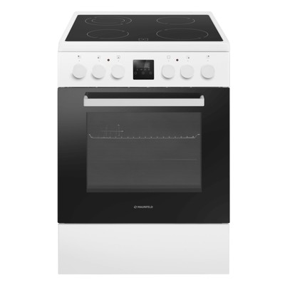 Электрическая плита MAUNFELD MEC67CW08TD, стеклокерамическая, 4 конфорки, 59 л, белый