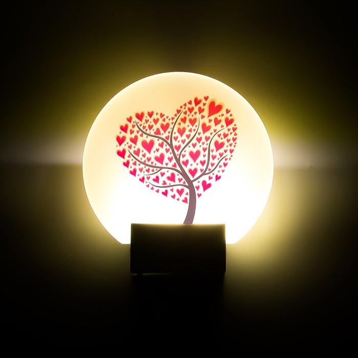Бра "Дерево любви" LED 6Вт 4000К белый 19,5х6х19,5 см - фото 1884211960