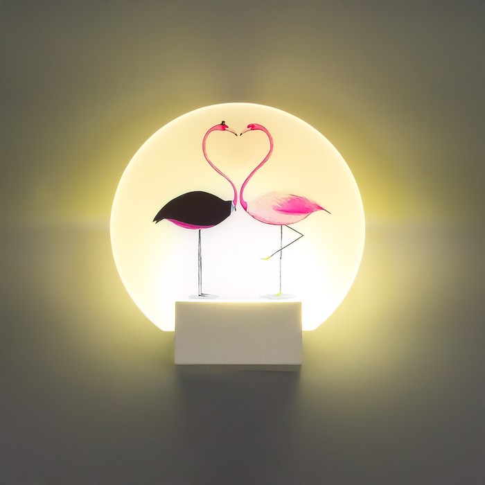 Бра "Фламинго" LED 6Вт 4000К белый 19,5х6х19,5 см - фото 1906300341