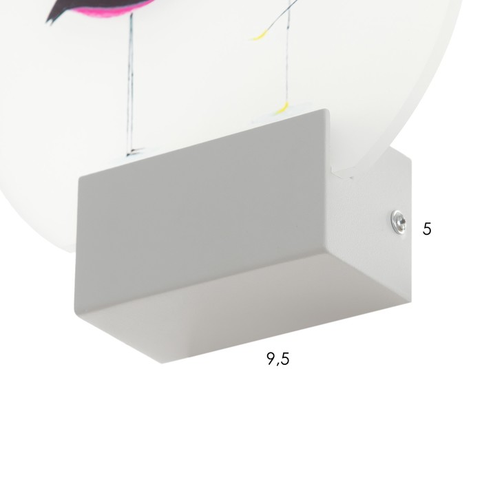 Бра "Фламинго" LED 6Вт 4000К белый 19,5х6х19,5 см - фото 1884211976