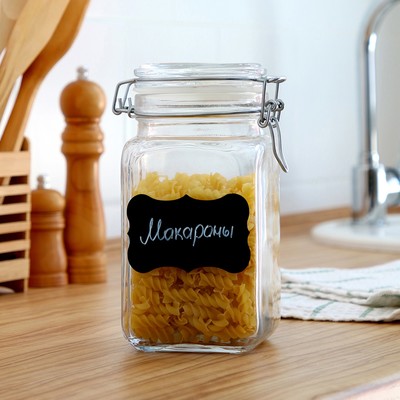 Наклейки водонепроницаемые, набор листов 5 шт., меловой маркер, размер 1 наклейки — 88 × 55 мм