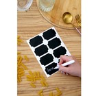 Наклейки водонепроницаемые, набор листов 5 шт., меловой маркер, размер 1 наклейки — 40 × 60 мм - фото 35197102