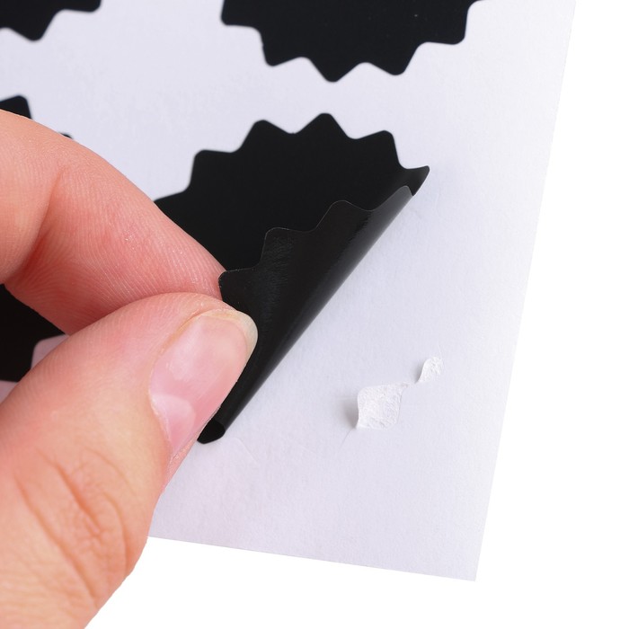 Наклейки водонепроницаемые, набор листов 5 шт., меловой маркер, диаметр 1 наклейки — 38 мм 9545107