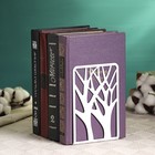 Ограничитель-подставка для книг "Деревья" набор, белый, 15х10х10см - фото 10600562
